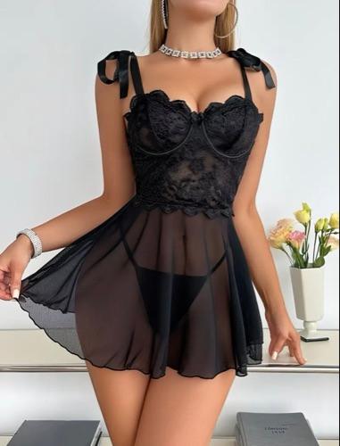 Babydoll copas negro