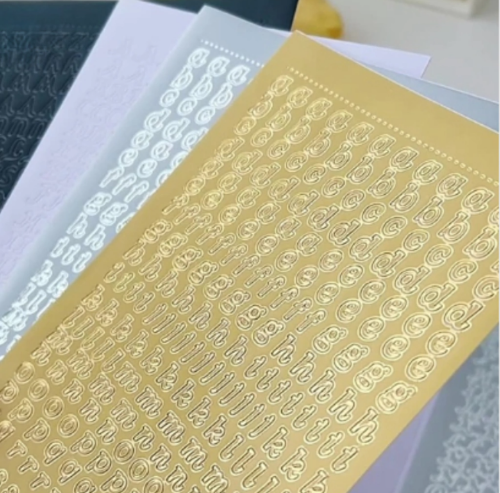 330 letras autoadhesivas para resina 7 mm