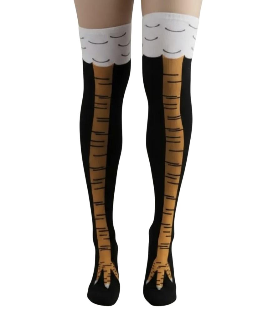 Meia longa Pé de frango (branca)