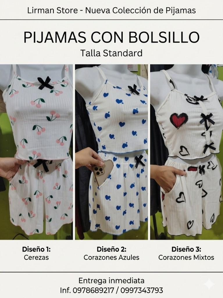 Pijamas de shorts con bolsillos