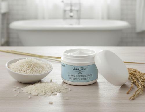 Crema balanceadora de arroz y elastina