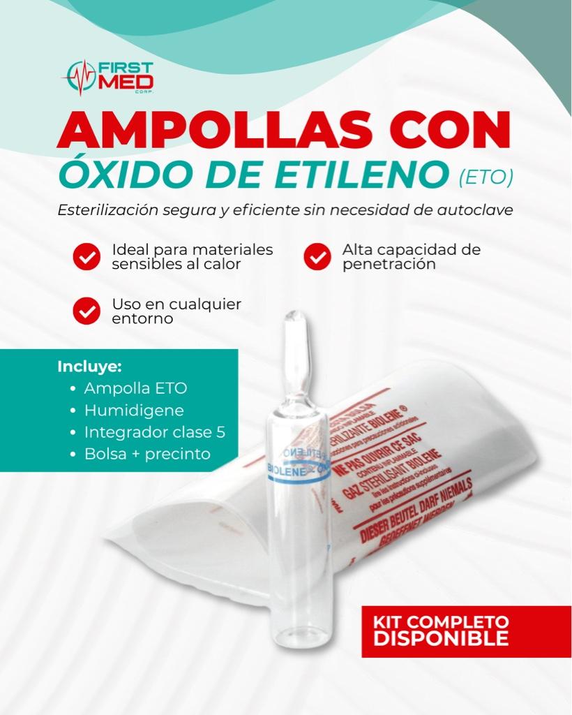 Ampolla para óxido de Etileno para esterilización