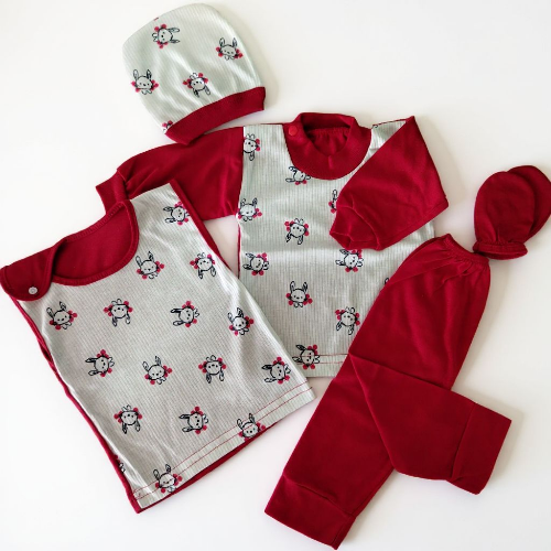Conjunto 5pzs Rojo - T0