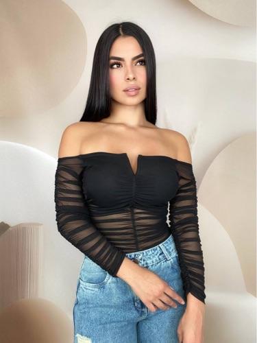 Blusa ref. drapeada