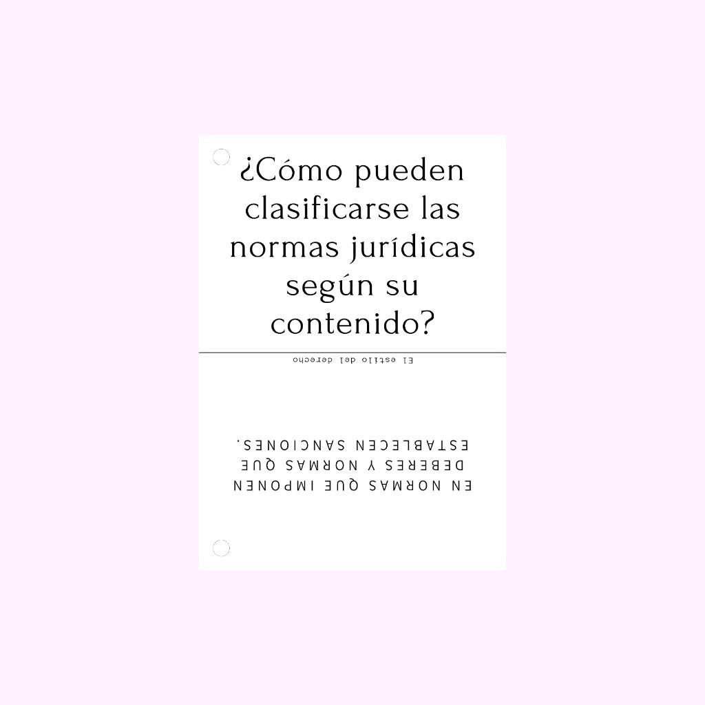 Flashcards Clases de normas jurídicas según Kelsen