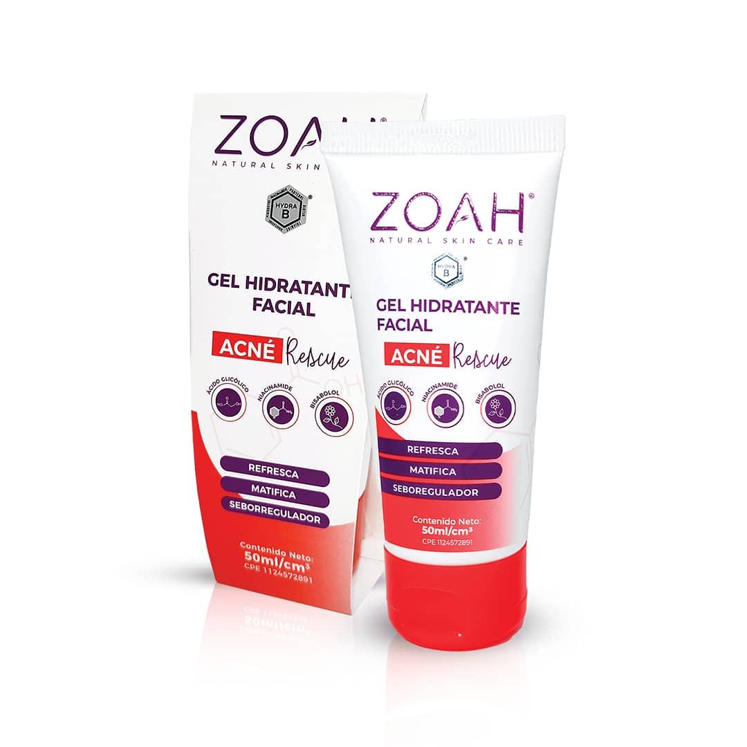 Acné rescue hidratante facial en gel zoah
