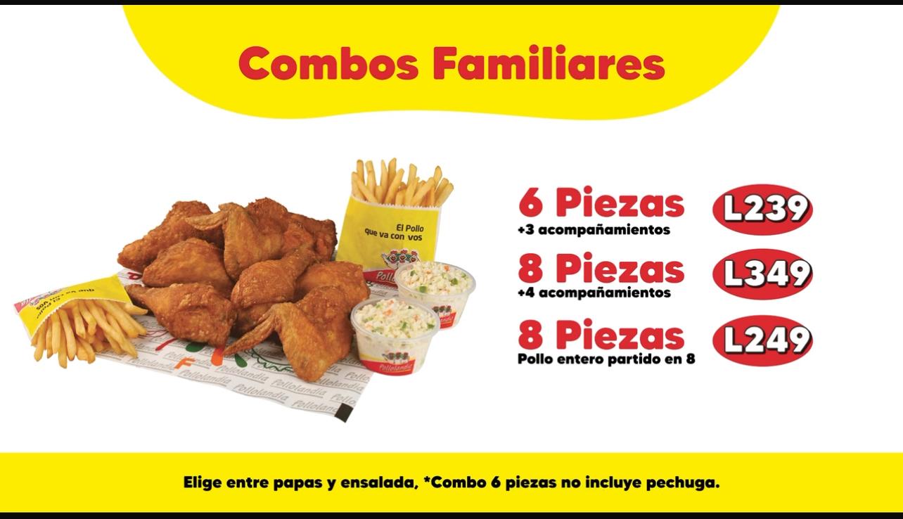 Combo Familiar 6 piezas + 3 Acompañamienos
