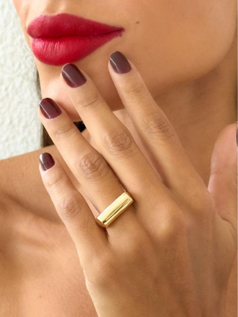 Anel Tubo Dourado