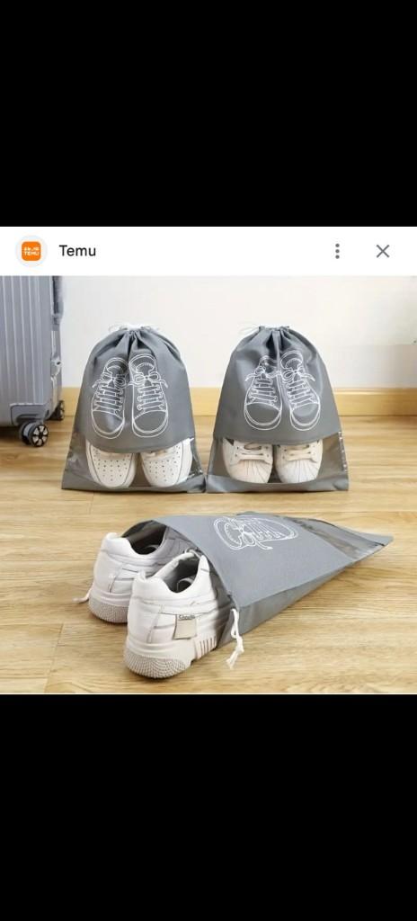 2x$5 Bolsas para guardar zapatos. Antiolores fácil de llevar con ventana