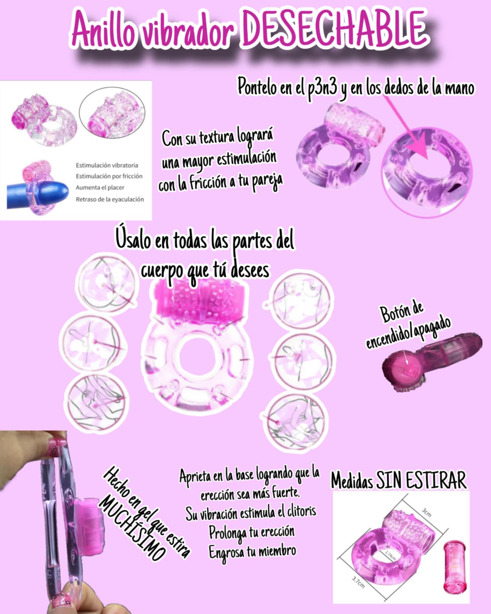 Anillo vibrador desechable.