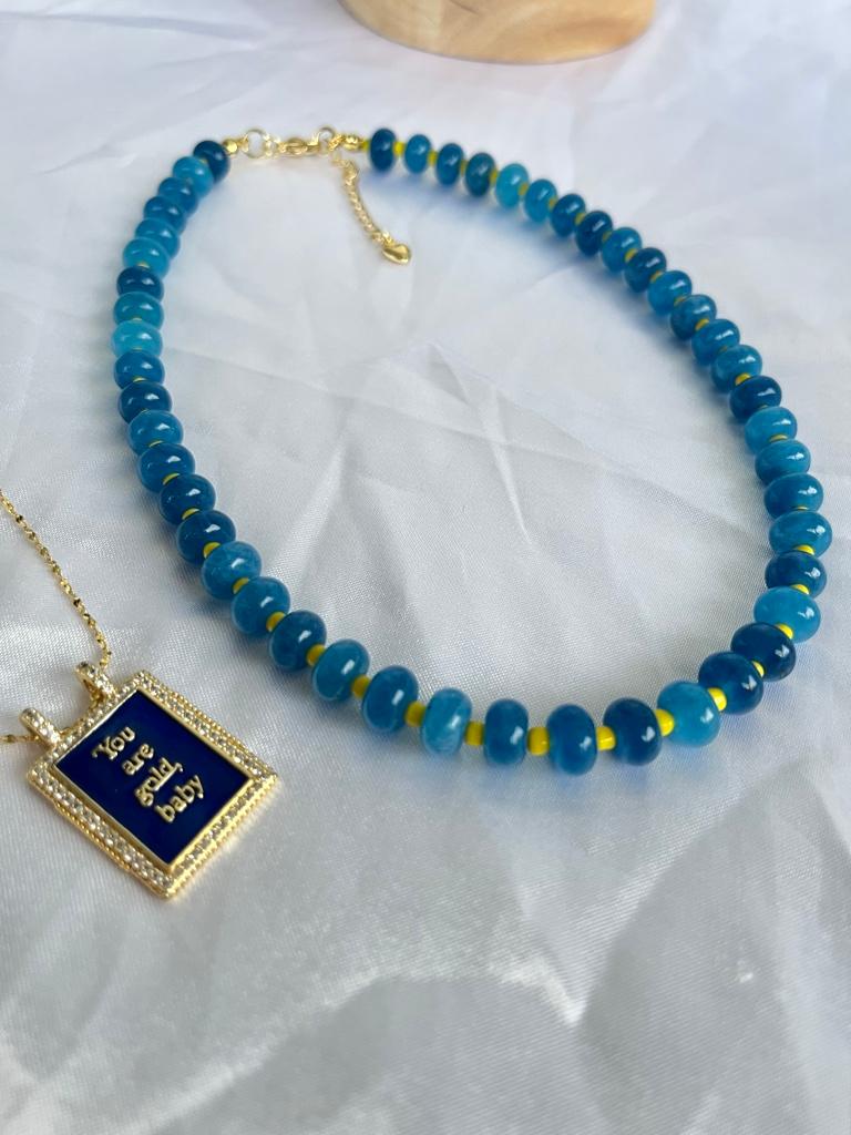 Miniatura 2 de Collar ágatas azules