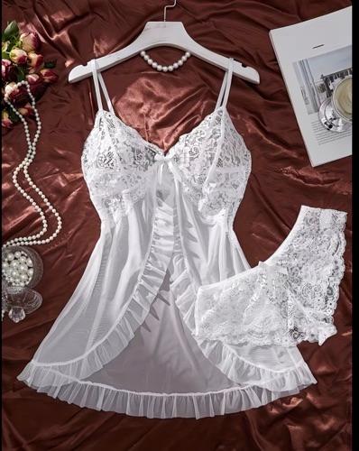 Babydoll abertura blanco M-L
