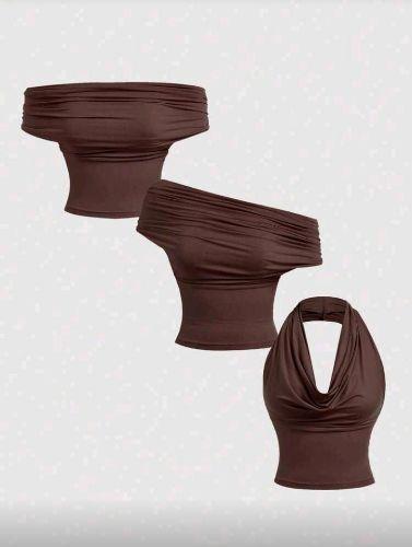 Blusa Top Shein Cafe