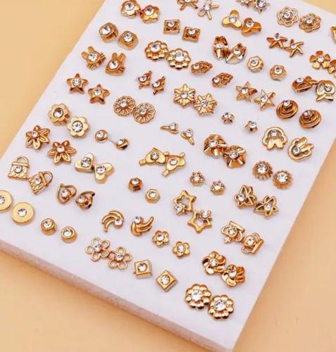 Aretes chapado en oro/ par