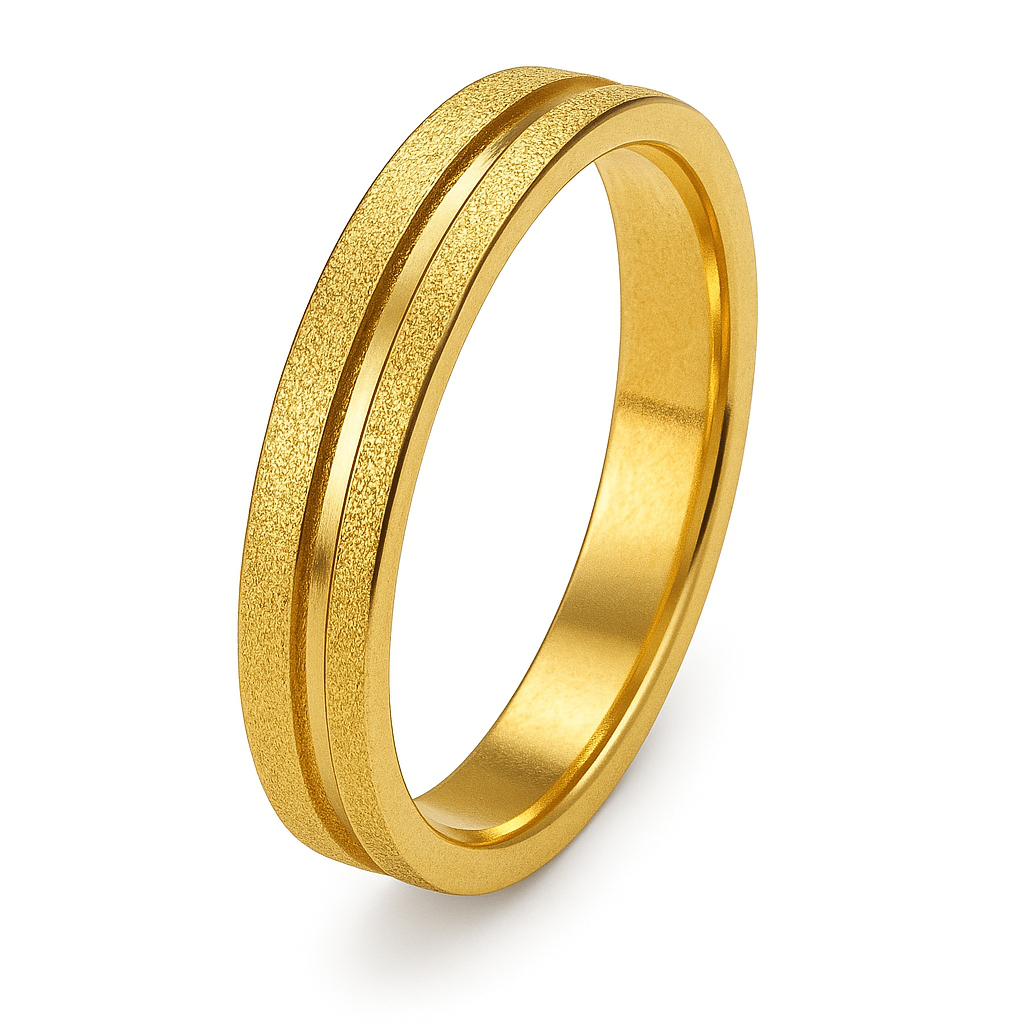 Anel de compromisso Dourado