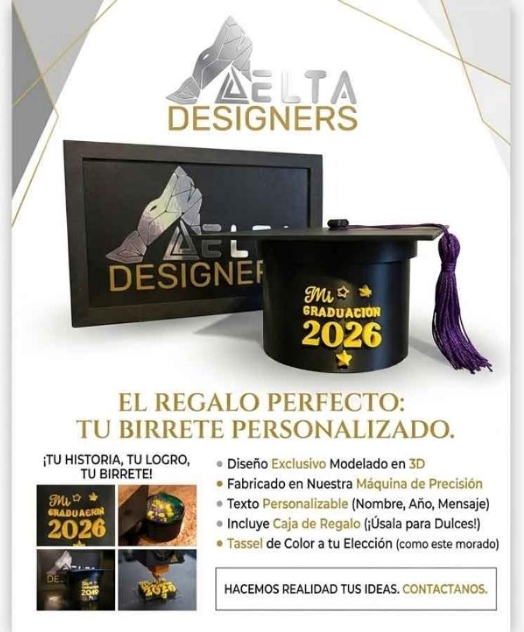 Birrete  surprise box reutilizable Personalizado