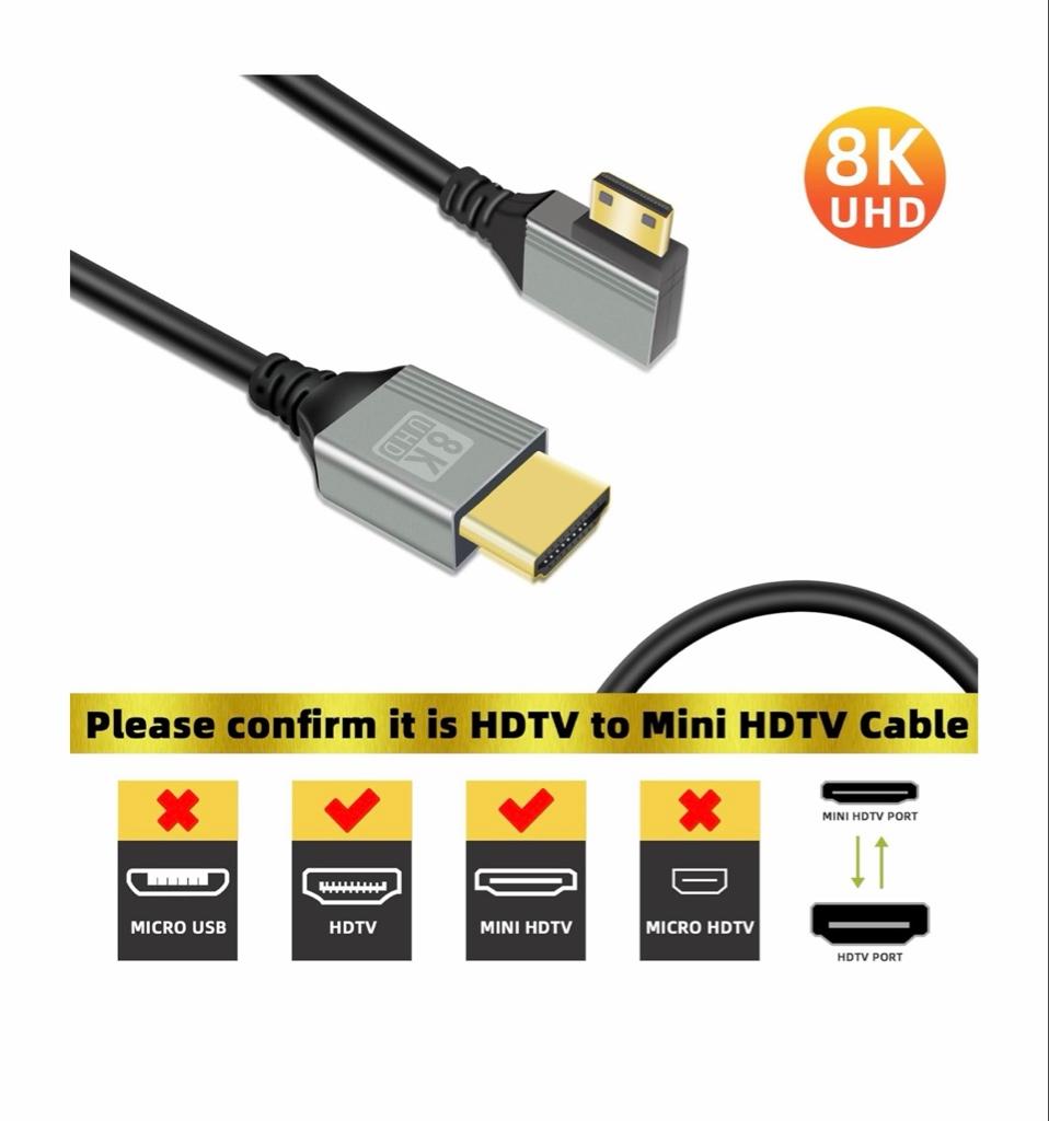 Miniatura 3 de Cable Mini HDMI 90 Grados a HDMI