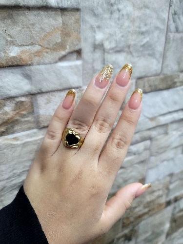 Miniatura 2 de Anillo con Diseño irregular en color negro