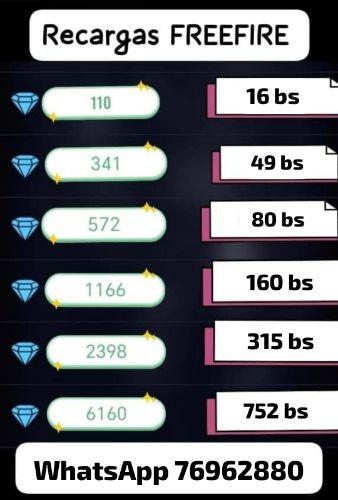 Miniatura 2 de 1166 Diamantes de freefire