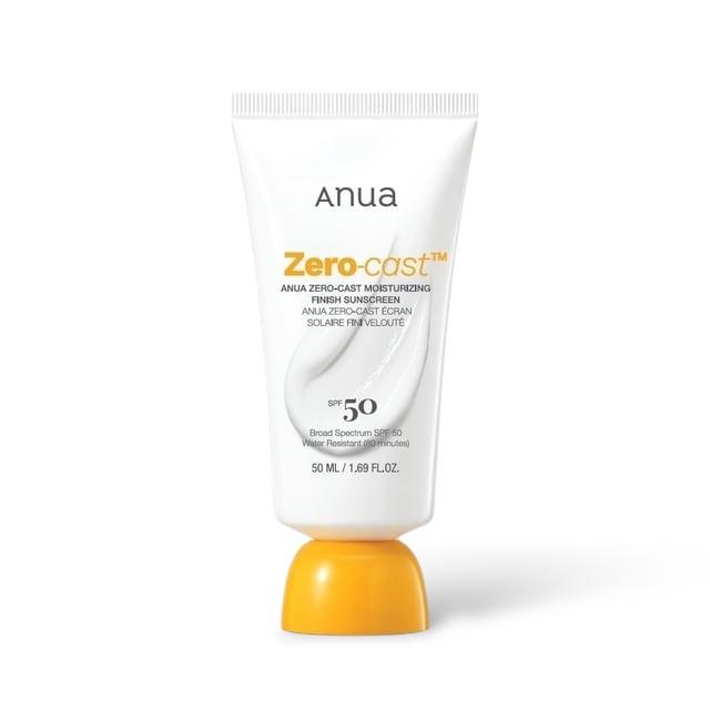 Anua protector solar zero-cast con acabado humectante 50 ml