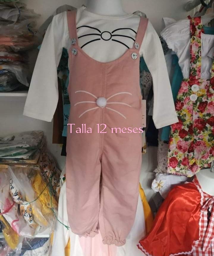 Camisa manga larga + overol de conejo