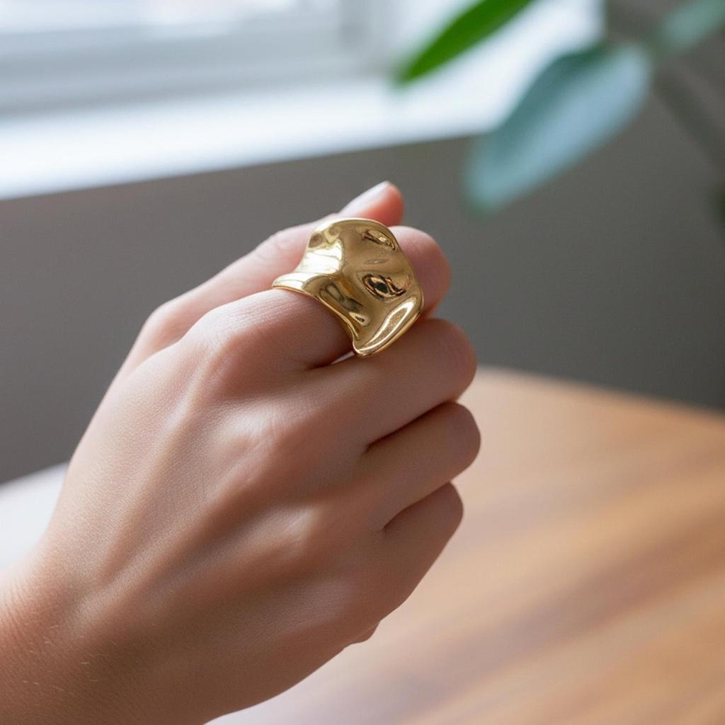 Miniatura 2 de Anillo chunky arrugado