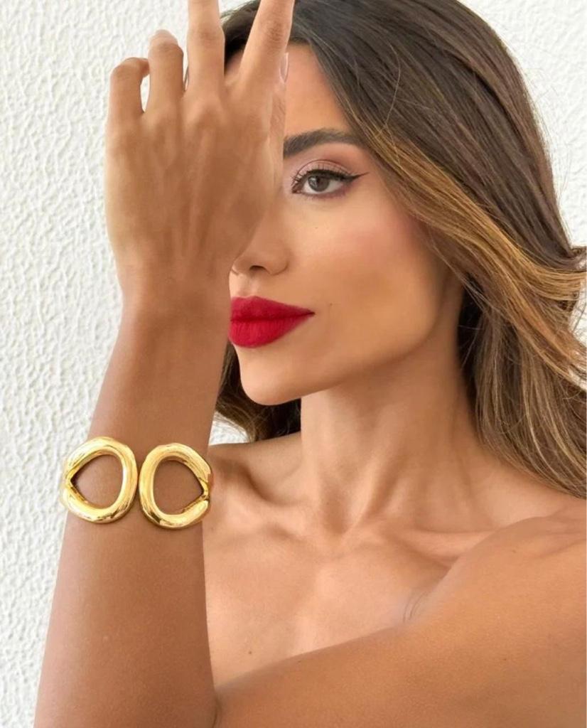Bracelete Gota Vazada Dourado