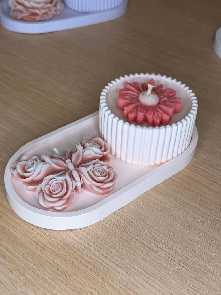 Miniatura 3 de Bandeja decorativa con vela aromática