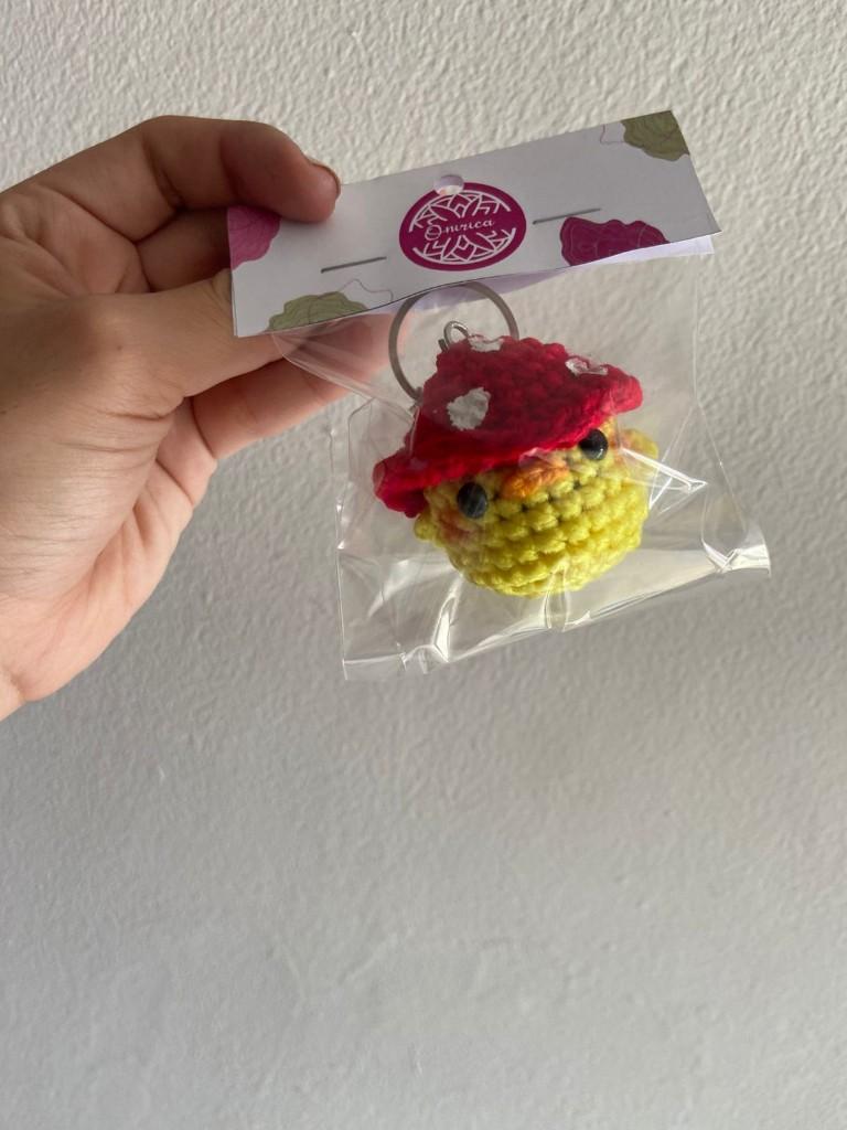 Llavero pollito hongo