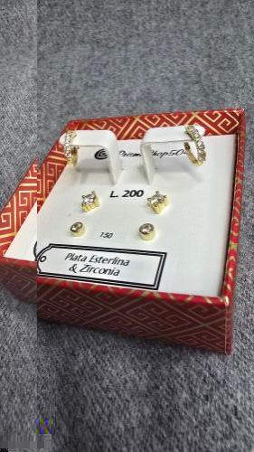 Miniatura 3 de Aretes Estilo Studs & Huggies Plata 925