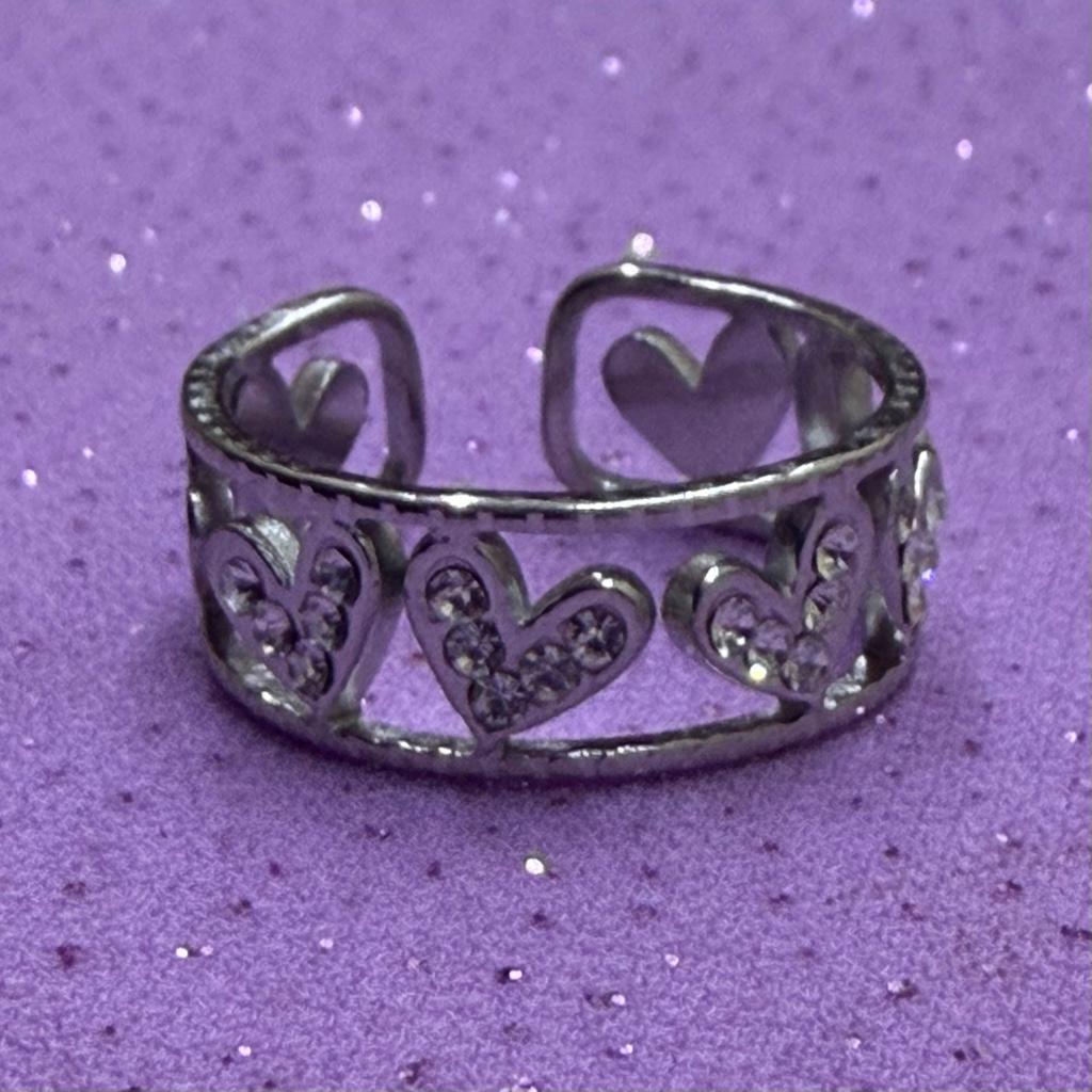 Anillo Vic plateado regulable