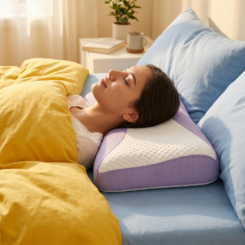 ALMOHADA ORTOPÉDICA VISCOELÁSTICA HOMBRO AROMA LAVANDA ANTIÁCAROS HIPOALERGÉNICA 60X40CM
