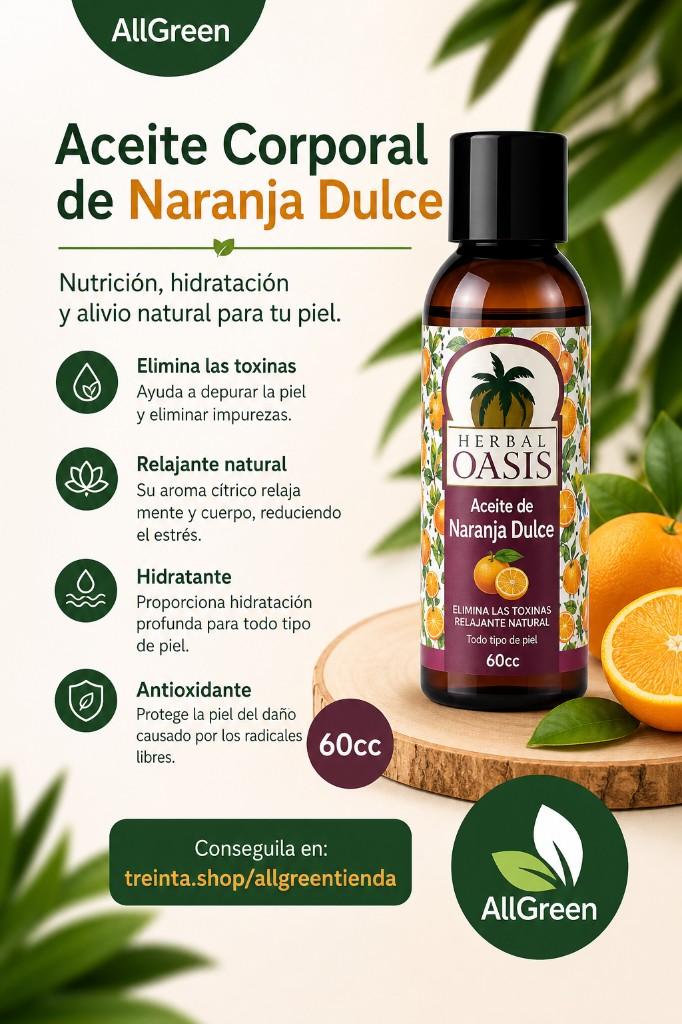 Aceite corporal de naranja dulce x60cc