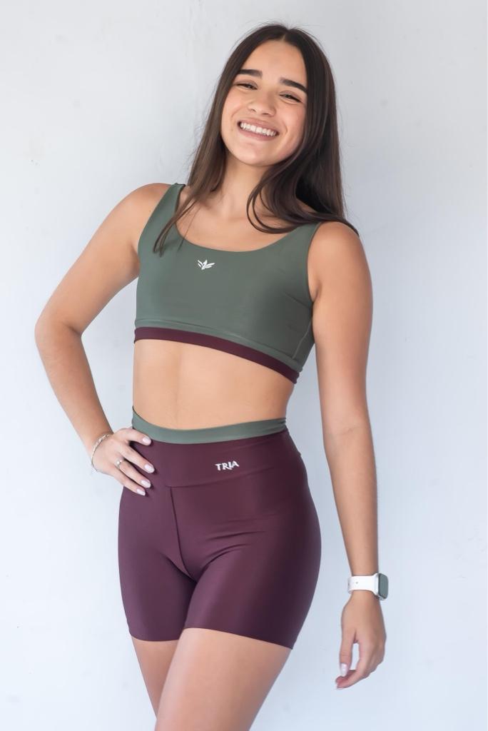 Miniatura 2 de Conjunto short açaí com verde militar