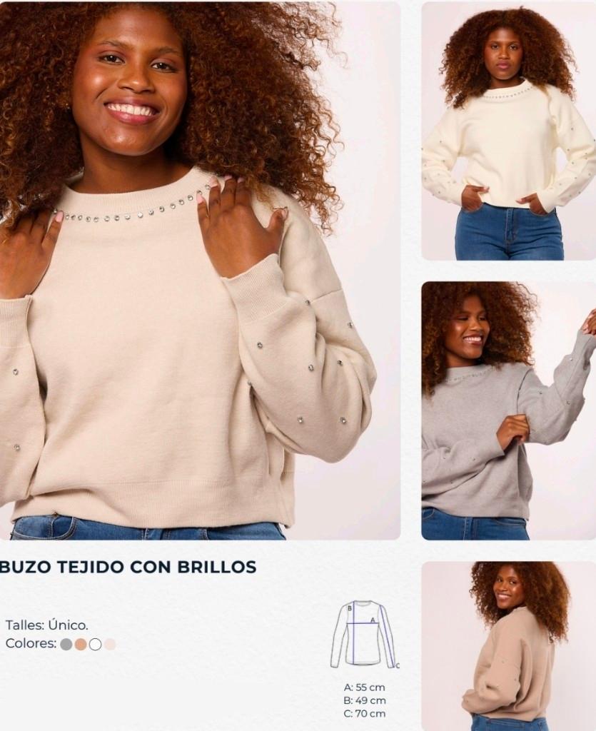 Miniatura 2 de BUZO TEJIDO CON BRILLOS 1