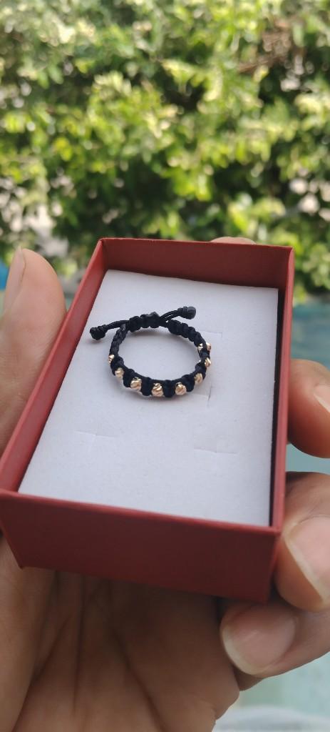 Miniatura 2 de Anillo tejido con balines Oro 18 kilates