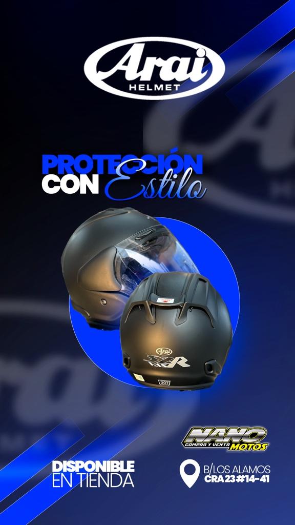 Casco arai negro mate