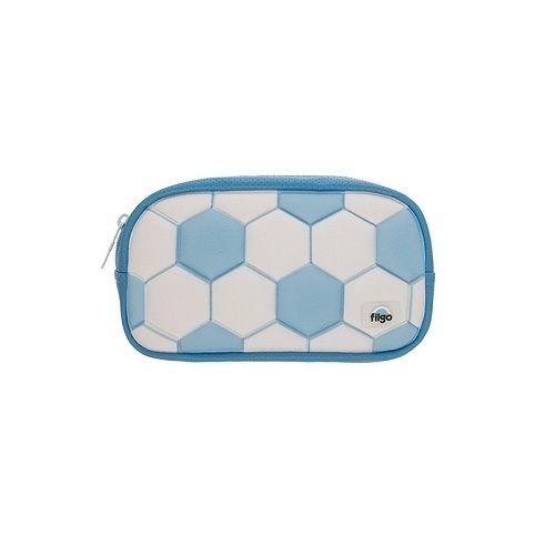 Cartuchera Filgo starpak pouch - futbol celeste - blanco