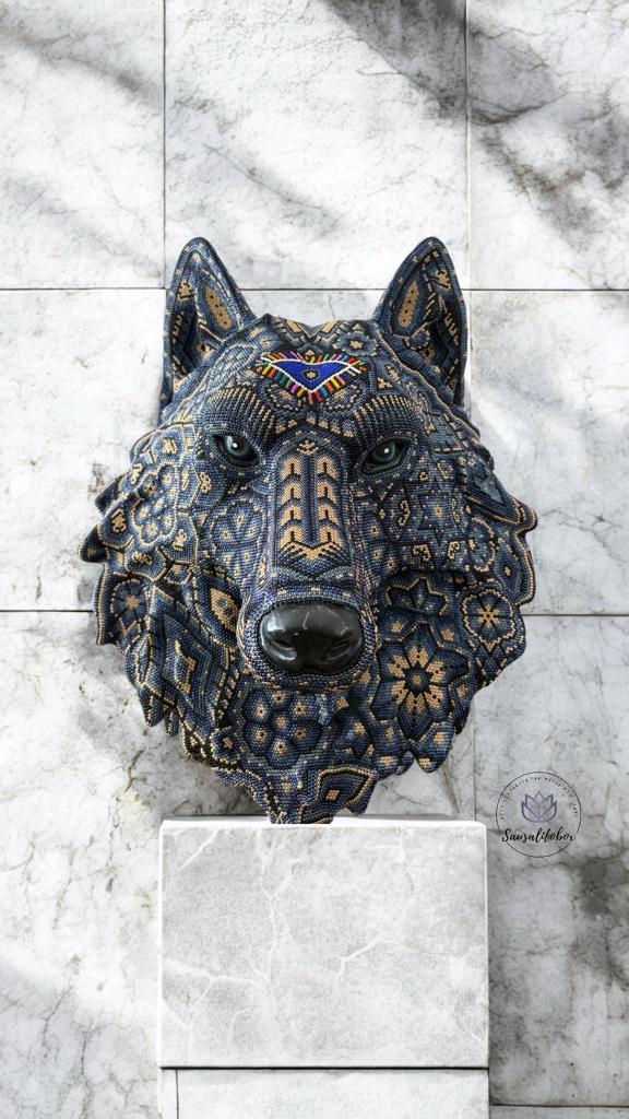 Cabeza de lobo personalizada