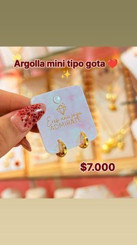 Argolla mini tipo gota