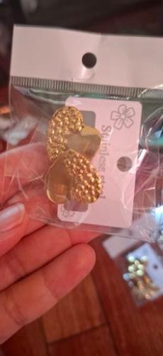 Aretes corazón oro