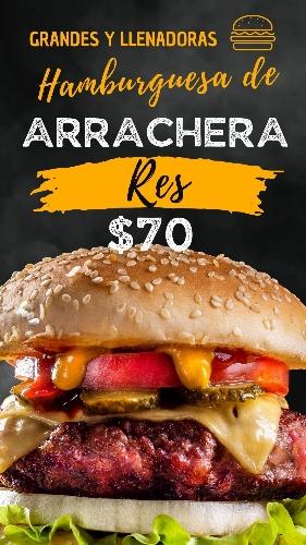 A) Hamburguesa ARRACHERA