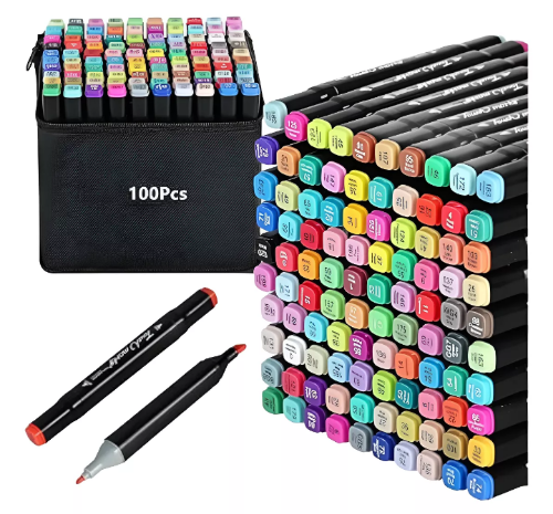 Marcadores Doble Punta 100 Piezas