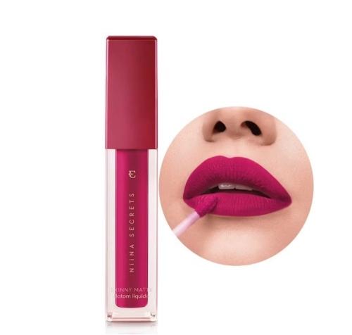 Batom Líquido Pink Peônia Niina Secrets Skinny Matte 5ml