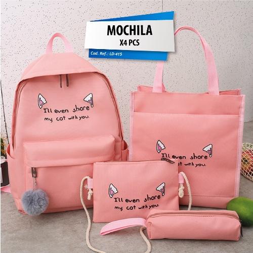 11Rosa Mochila x4 PCS