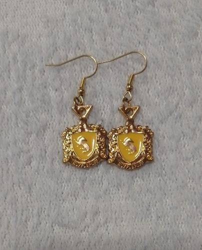 Aretes de escudo de Hufflepuff