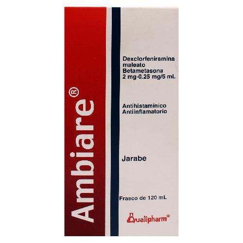 Ambiare dexclorfeniramina +Betametasona 2mg-0.25mg/5ml