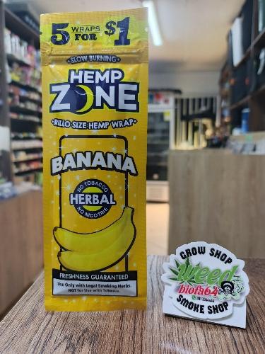 Blom sabor a BANANA. de marca HEMP ZONE. X5