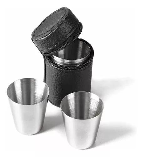 4 vasos De Acero Inoxidable