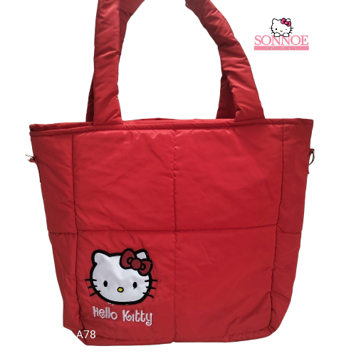 Bolso puffer Hello Kitty rojo
